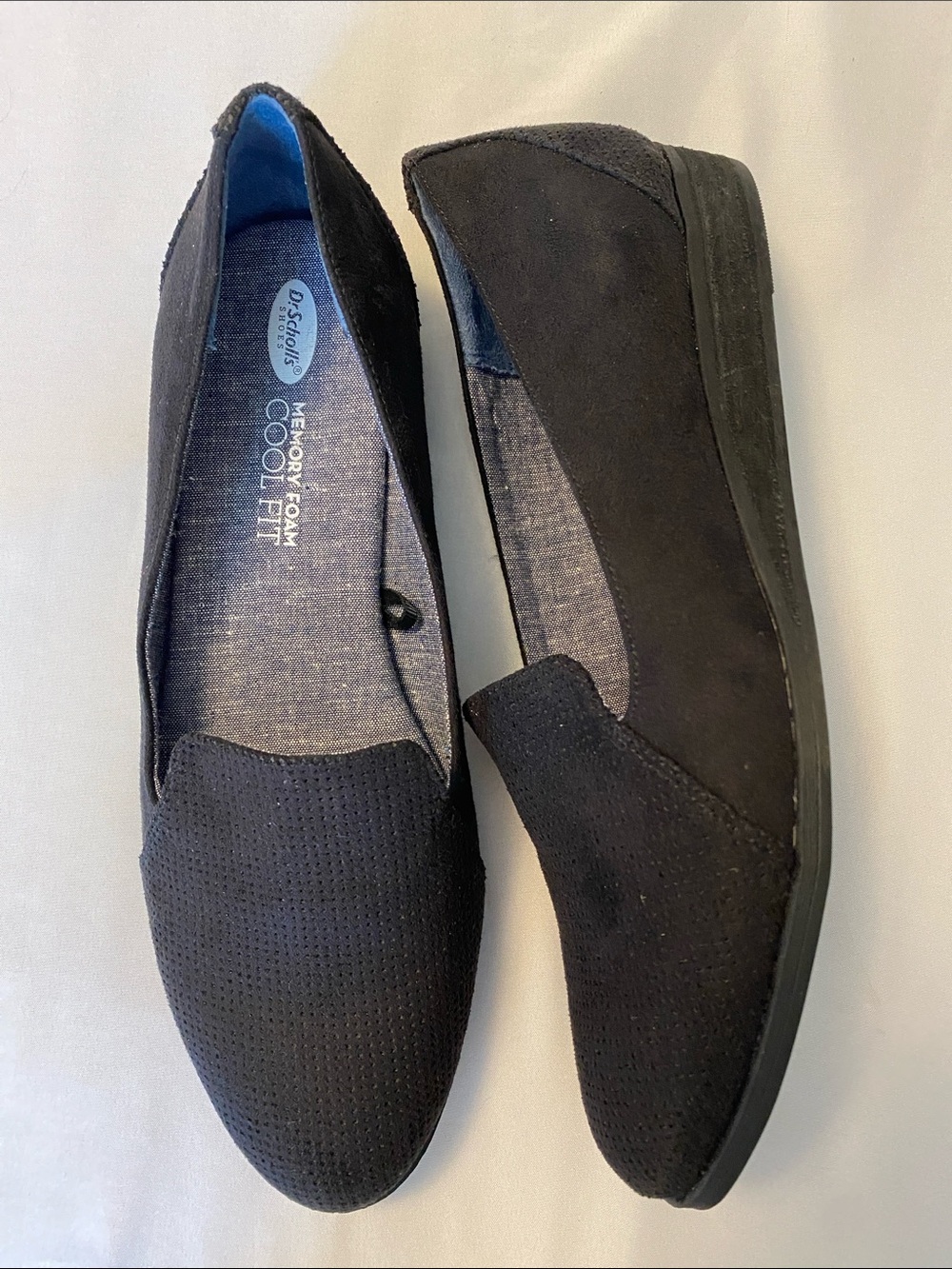 Dr. Scholl's Women's Black Slip-On Memory Foam Flats 8